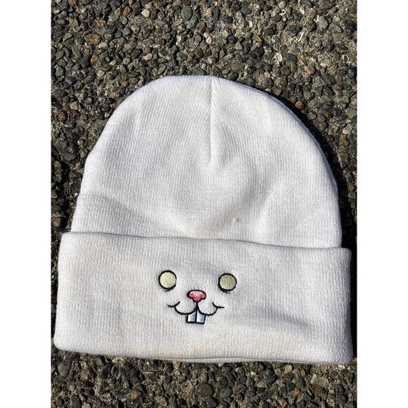 White rabbit bunny Decky Beanie skater beanie OSFA - Picture 1 of 3